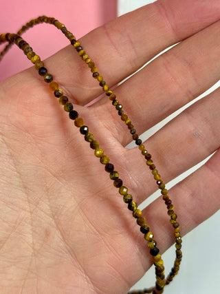 TIGER EYE FACET CHOKER NECKLACE Necklace The Crystal Avenues 