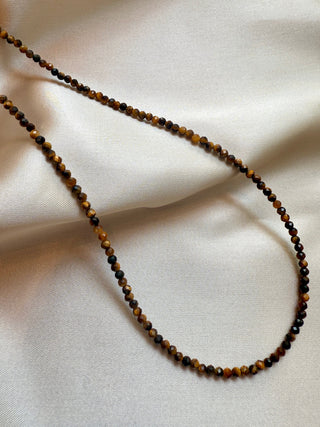 TIGER EYE FACET CHOKER NECKLACE Necklace The Crystal Avenues 