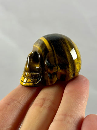 TIGER EYE SKULL CARVING (1) Heart The Crystal Avenues 
