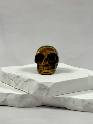 TIGER EYE SKULL CARVING (1) Heart The Crystal Avenues 
