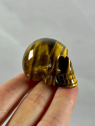 TIGER EYE SKULL CARVING (1) Heart The Crystal Avenues 