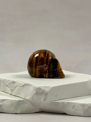 TIGER EYE SKULL CARVING (1) Heart The Crystal Avenues 