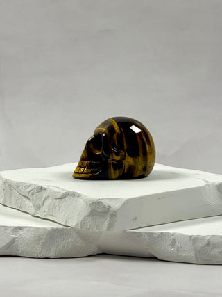 TIGER EYE SKULL CARVING (1) Heart The Crystal Avenues 