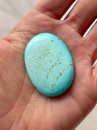 TURQUOISE CHRYSOCOLLA PALM STONE (12) tumble stone The Crystal Avenues 