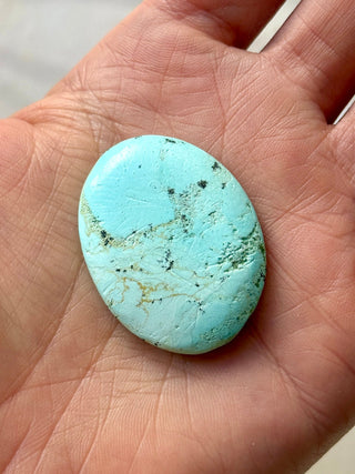 TURQUOISE CHRYSOCOLLA PALM STONE (19) tumble stone The Crystal Avenues 