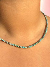 Indlæs billede til gallerivisning TURQUOISE FACET CHOKER NECKLACE Necklace The Crystal Avenues 
