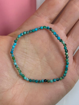 TURQUOISE FACET STRETCH BRACELET Bracelet The Crystal Avenues 