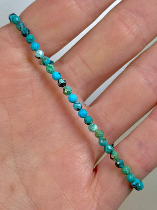 TURQUOISE FACET STRETCH BRACELET Bracelet The Crystal Avenues 