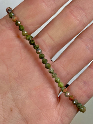 UNAKITE FACET STRETCH BRACELET Bracelet The Crystal Avenues 