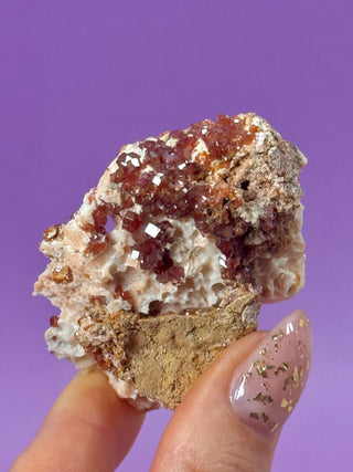 VANADINITE ON BARITE (1) Raw Crystal The Crystal Avenues 