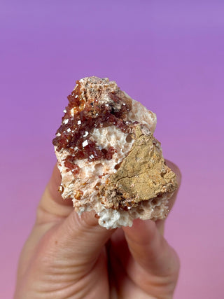 VANADINITE ON BARITE (1) Raw Crystal The Crystal Avenues 