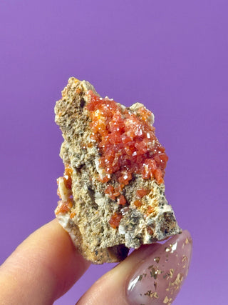 VANADINITE ON BARITE (6) Raw Crystal The Crystal Avenues 