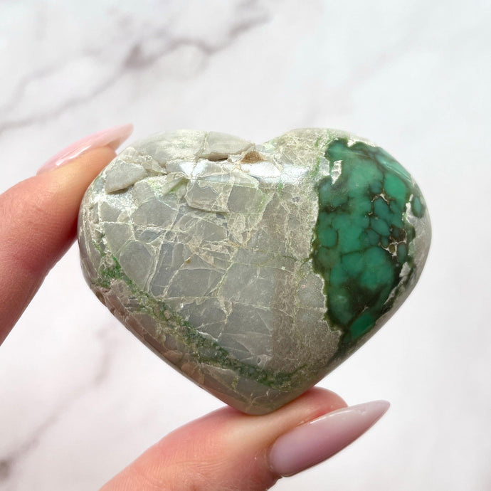 VARISCITE HEART (1) tumble stone The Crystal Avenues 