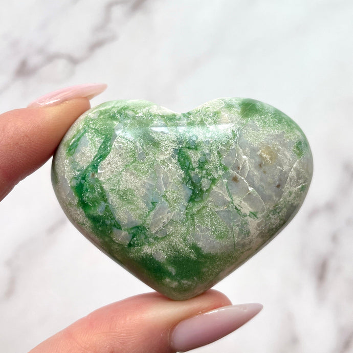 VARISCITE HEART (4) tumble stone The Crystal Avenues 