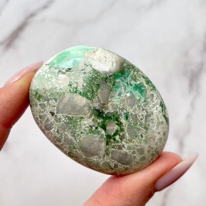 VARISCITE PALM STONE (4) tumble stone The Crystal Avenues 
