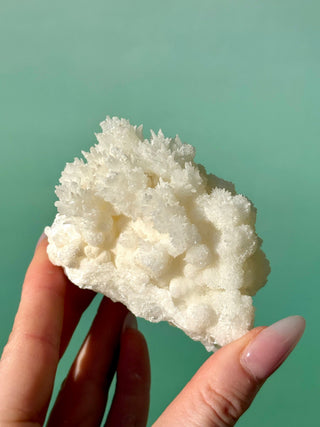 WHITE ARAGONITE 'CAVE CALCITE' (2) Cluster The Crystal Avenues 
