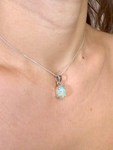 Load image into Gallery viewer, WHITE ETHIOPIAN OPAL SILVER PENDANT (NO. 6) The Crystal Avenues 
