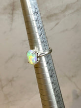 Load image into Gallery viewer, WHITE ETHIOPIAN OPAL SILVER RING (NO. 11) SIZE: 48.5 The Crystal Avenues 
