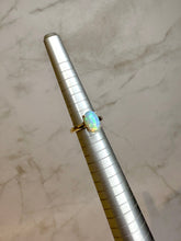 Load image into Gallery viewer, WHITE ETHIOPIAN OPAL SILVER RING (NO. 11) SIZE: 48.5 The Crystal Avenues 
