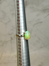 Indlæs billede til gallerivisning WHITE ETHIOPIAN OPAL SILVER RING (NO. 12) SIZE: 54 The Crystal Avenues 
