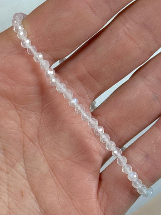 WHITE MOONSTONE FACET STRETCH BRACELET Bracelet The Crystal Avenues 