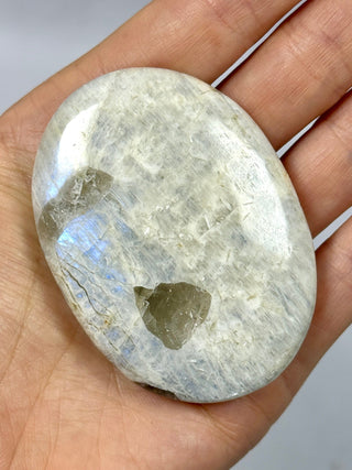 WHITE MOONSTONE PALM STONE (3) Palm stone The Crystal Avenues 