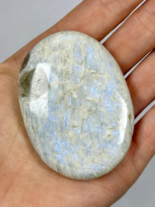 WHITE MOONSTONE PALM STONE (3) Palm stone The Crystal Avenues 
