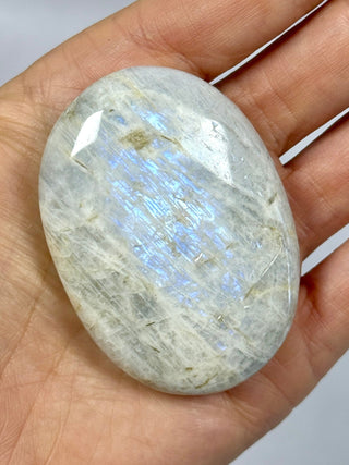 WHITE MOONSTONE PALM STONE (4) Palm stone The Crystal Avenues 