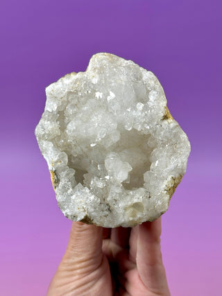 WHITE QUARTZ FRIENDSHIP GEODE (10A) The Crystal Avenues 