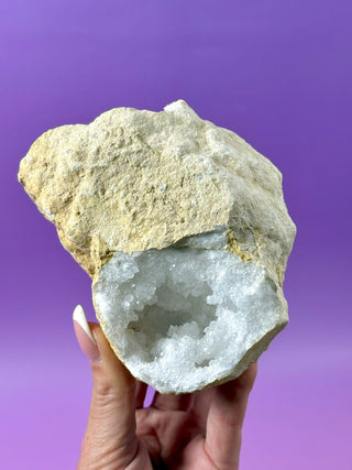 WHITE QUARTZ FRIENDSHIP GEODE (7A) The Crystal Avenues 
