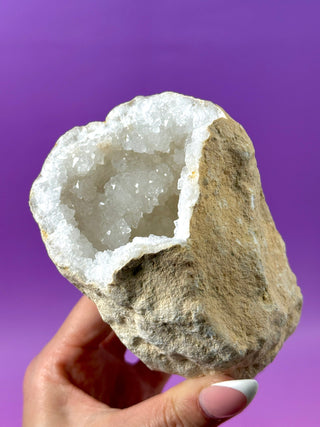 WHITE QUARTZ FRIENDSHIP GEODE (7A) The Crystal Avenues 