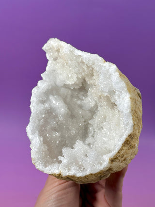 WHITE QUARTZ HALF GEODE (2) The Crystal Avenues 
