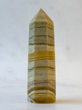 Indlæs billede til gallerivisning YELLOW FLUORITE TOWER (2) tumble stone The Crystal Avenues 
