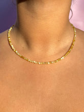 Load image into Gallery viewer, YELLOW OPAL FACET CHOKER NECKLACE Necklace The Crystal Avenues 
