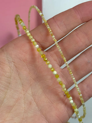 YELLOW OPAL FACET CHOKER NECKLACE Necklace The Crystal Avenues 