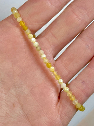 YELLOW OPAL FACET STRETCH BRACELET Bracelet The Crystal Avenues 