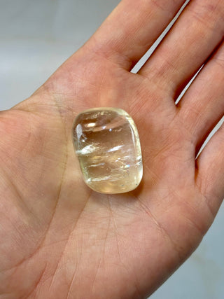 YELLOW OPTICAL CALCITE (2) Tumble Stone The Crystal Avenues 