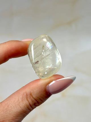 YELLOW OPTICAL CALCITE (2) Tumble Stone The Crystal Avenues 