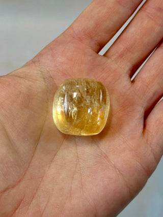 YELLOW OPTICAL CALCITE (3) Tumble Stone The Crystal Avenues 