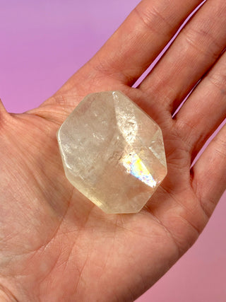YELLOW OPTICAL CALCITE FREEFORM (2) Freeform The Crystal Avenues 