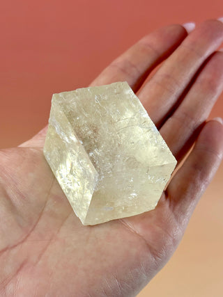 YELLOW OPTICAL CALCITE FREEFORM (2) Freeform The Crystal Avenues 