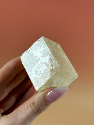 YELLOW OPTICAL CALCITE FREEFORM (2) Freeform The Crystal Avenues 