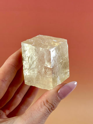 YELLOW OPTICAL CALCITE FREEFORM (2) Freeform The Crystal Avenues 