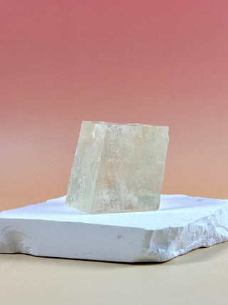 YELLOW OPTICAL CALCITE FREEFORM (2) Freeform The Crystal Avenues 