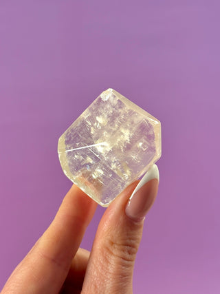 YELLOW OPTICAL CALCITE FREEFORM (4) Freeform The Crystal Avenues 