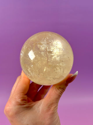 YELLOW OPTICAL CALCITE SPHERE (1) sphere The Crystal Avenues 