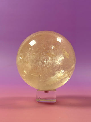YELLOW OPTICAL CALCITE SPHERE (1) sphere The Crystal Avenues 
