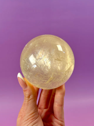 YELLOW OPTICAL CALCITE SPHERE (1) sphere The Crystal Avenues 
