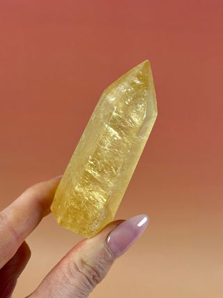 YELLOW OPTICAL CALCITE TOWER (3) Palmstone The Crystal Avenues 