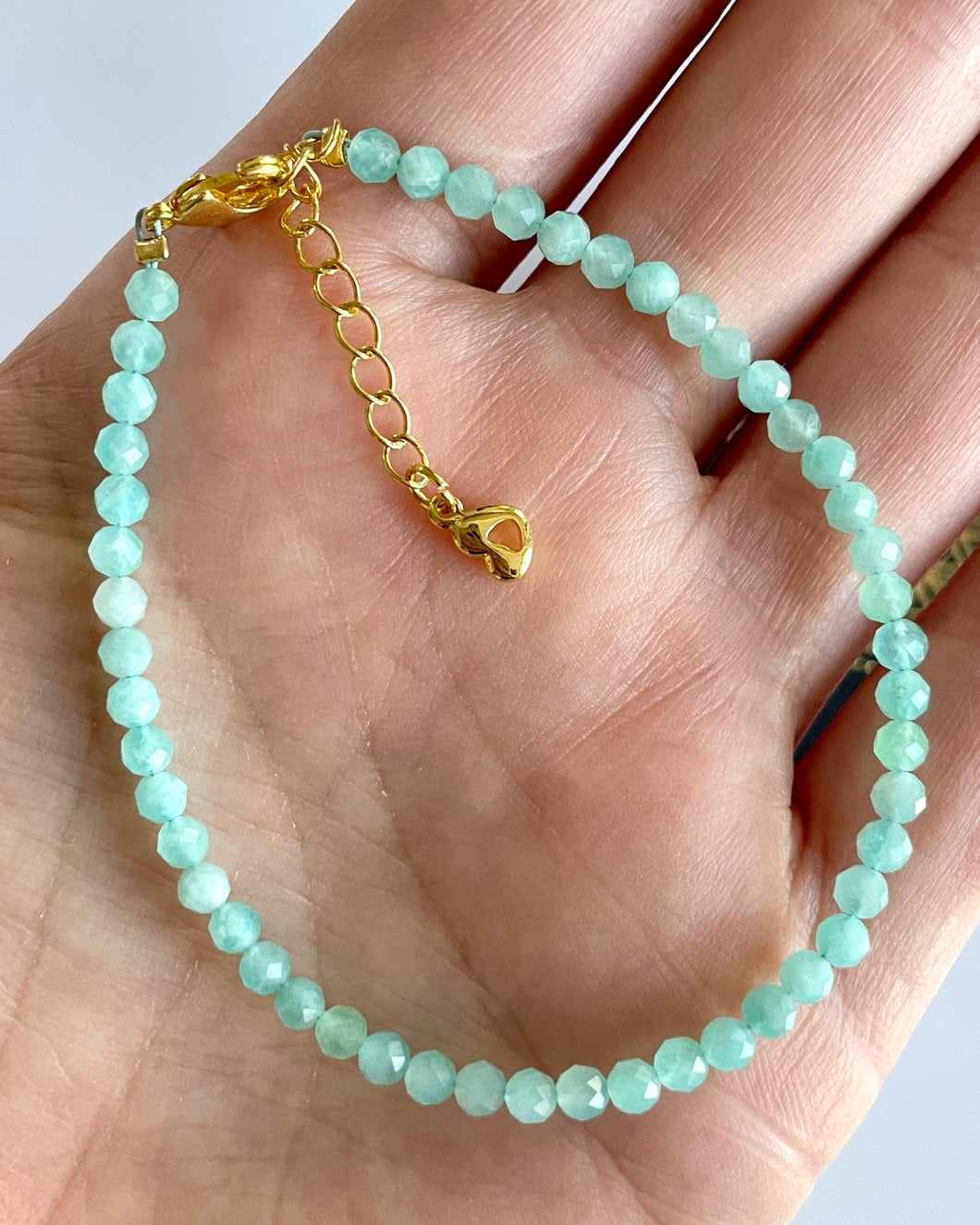 AMAZONITE FACETED BRACELET Bracelet The Crystal Avenues 